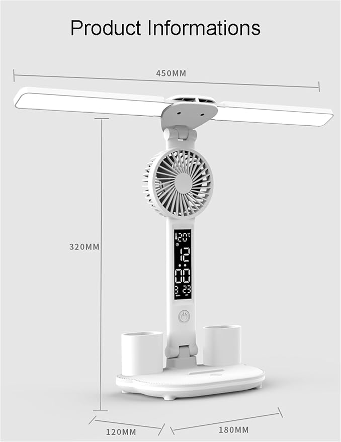 LAMPARA CON VENTILADOR Y RELOJ DIGITAL CJ*30